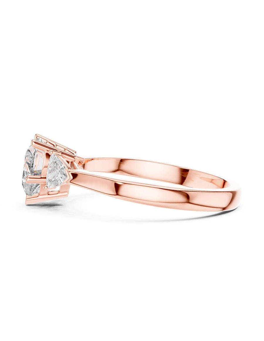 Anillo de Compromiso - tres piedras - AMORE503-HE-CZ