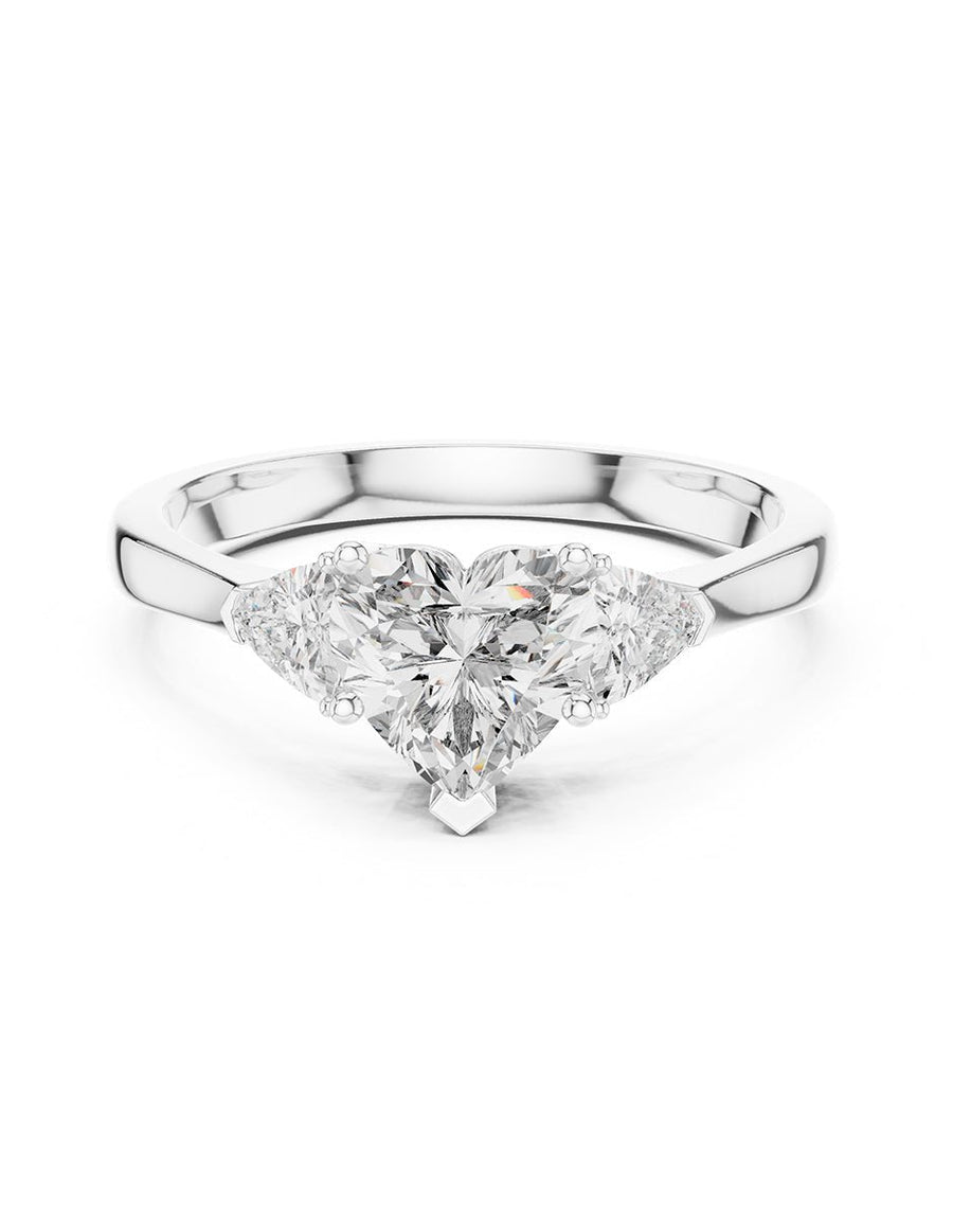 Anillo de compromiso - tres piedras - AMORE503-HE-LG