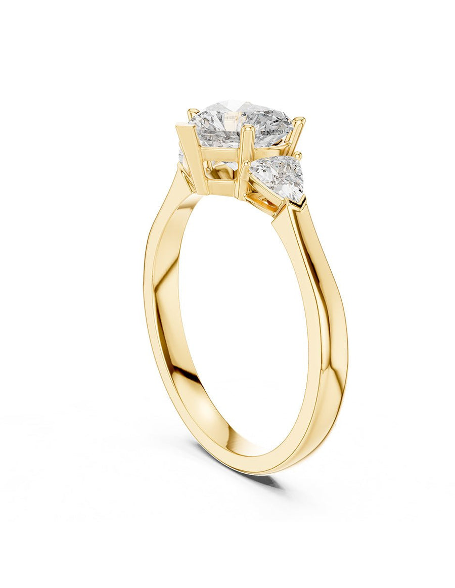 Anillo de compromiso - tres piedras - AMORE503-HE-LG