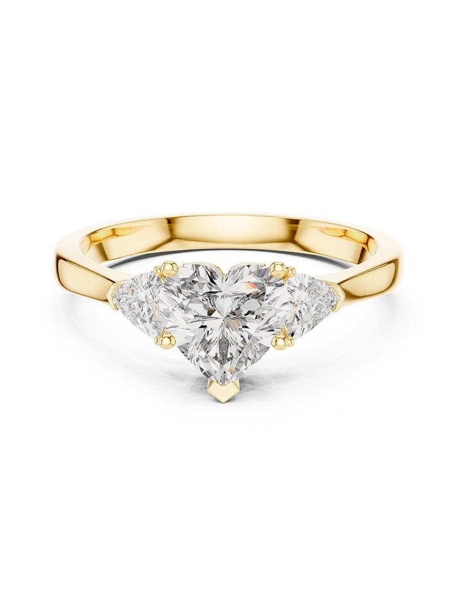 Anillo de compromiso - tres piedras - AMORE503-HE-LG