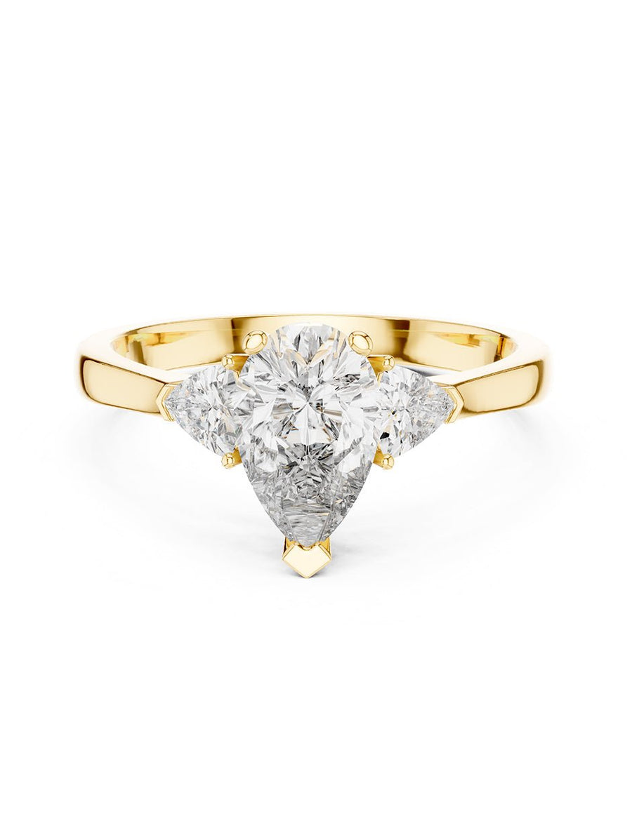 Anillo de compromiso - tres piedras - AMORE503-PE-LG