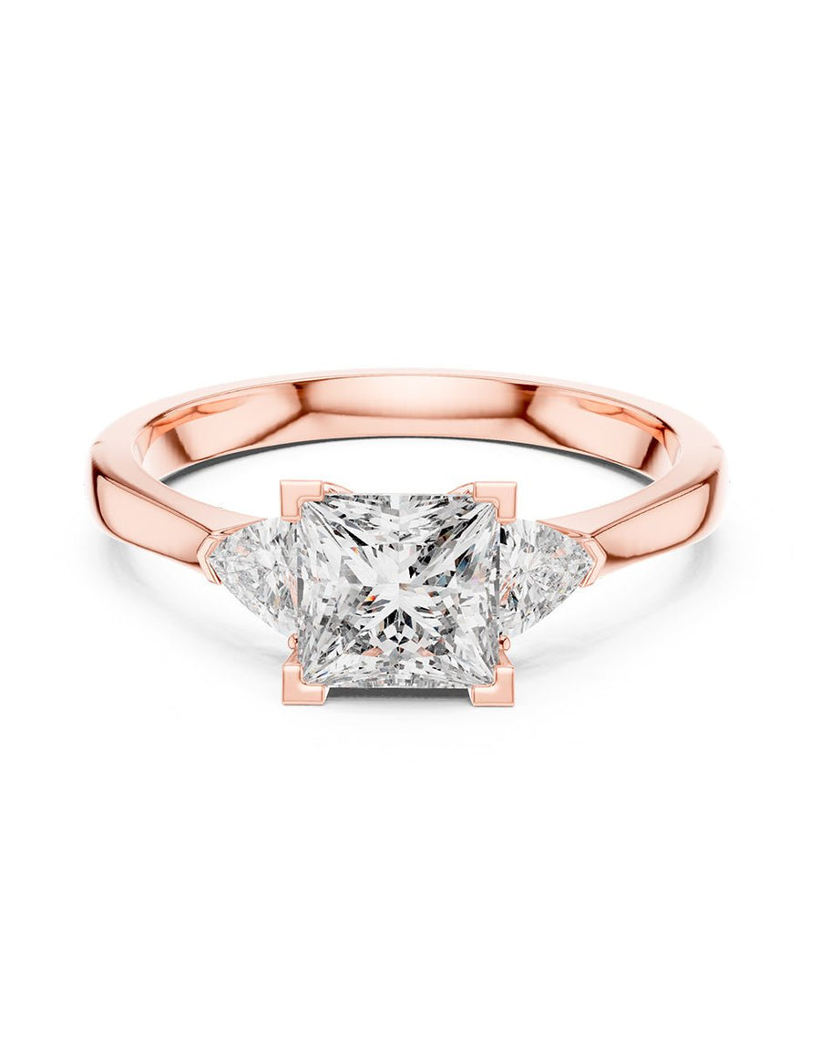 Anillo de compromiso - tres piedras - AMORE503-PR-LG