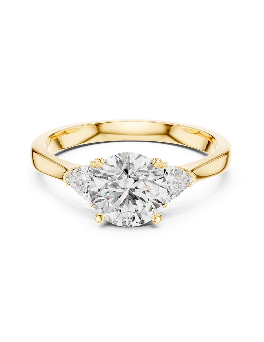 Anillo de compromiso - tres piedras - AMORE503-RD-LG