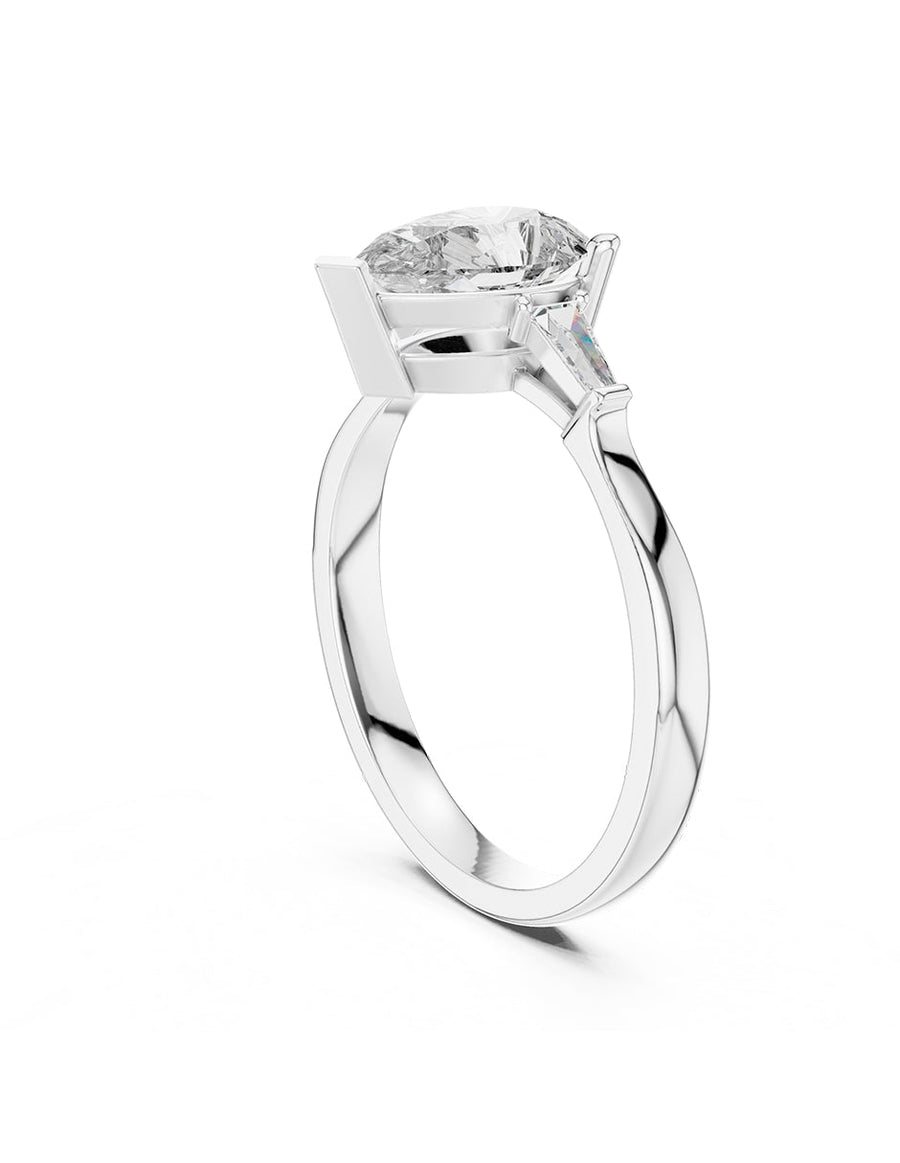 Anillo de compromiso - tres piedras - AMORE504-PE-LG