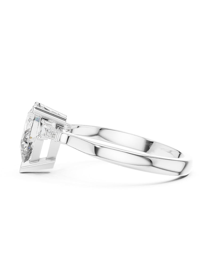 Anillo de compromiso - tres piedras - AMORE504-PE-LG