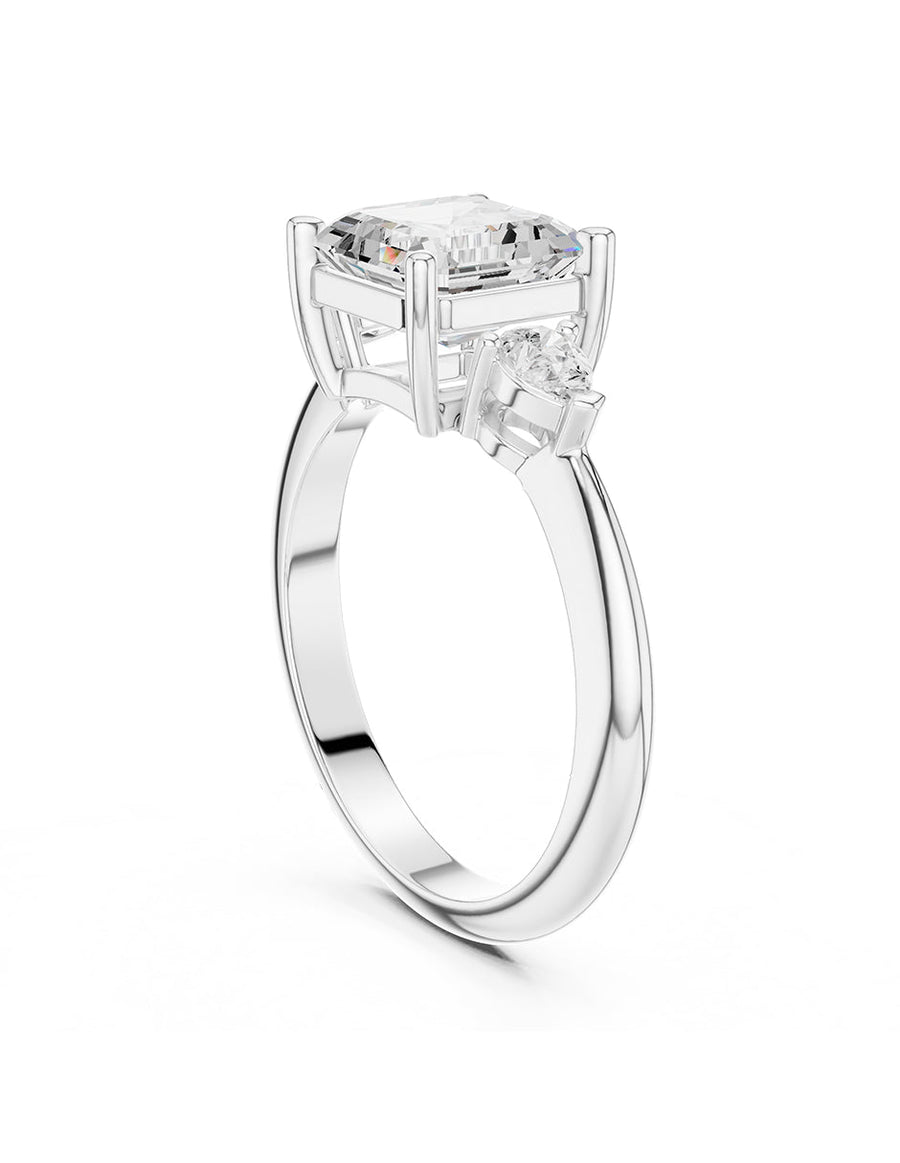 Anillo de compromiso - tres piedras - AMORE506-AS-LG