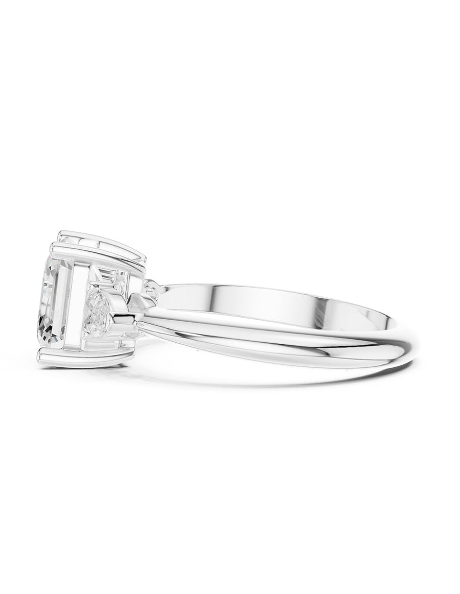 Anillo de compromiso - tres piedras - AMORE506-AS-LG