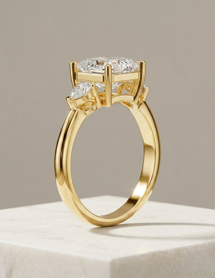 Anillo de compromiso - tres piedras - AMORE506-AS-LG