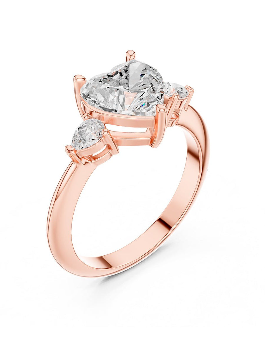 Anillo de compromiso - tres piedras - AMORE506-HE-LG