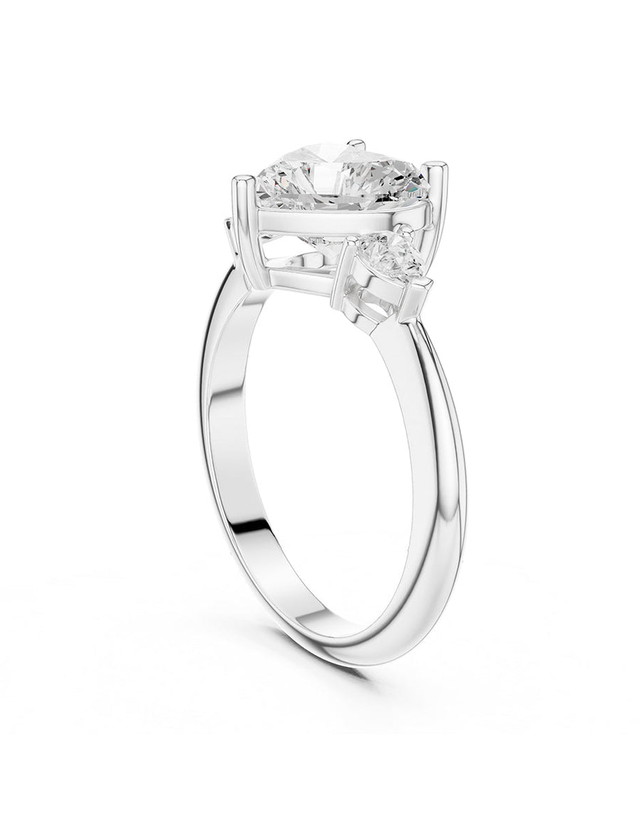 Anillo de compromiso - tres piedras - AMORE506-HE-LG