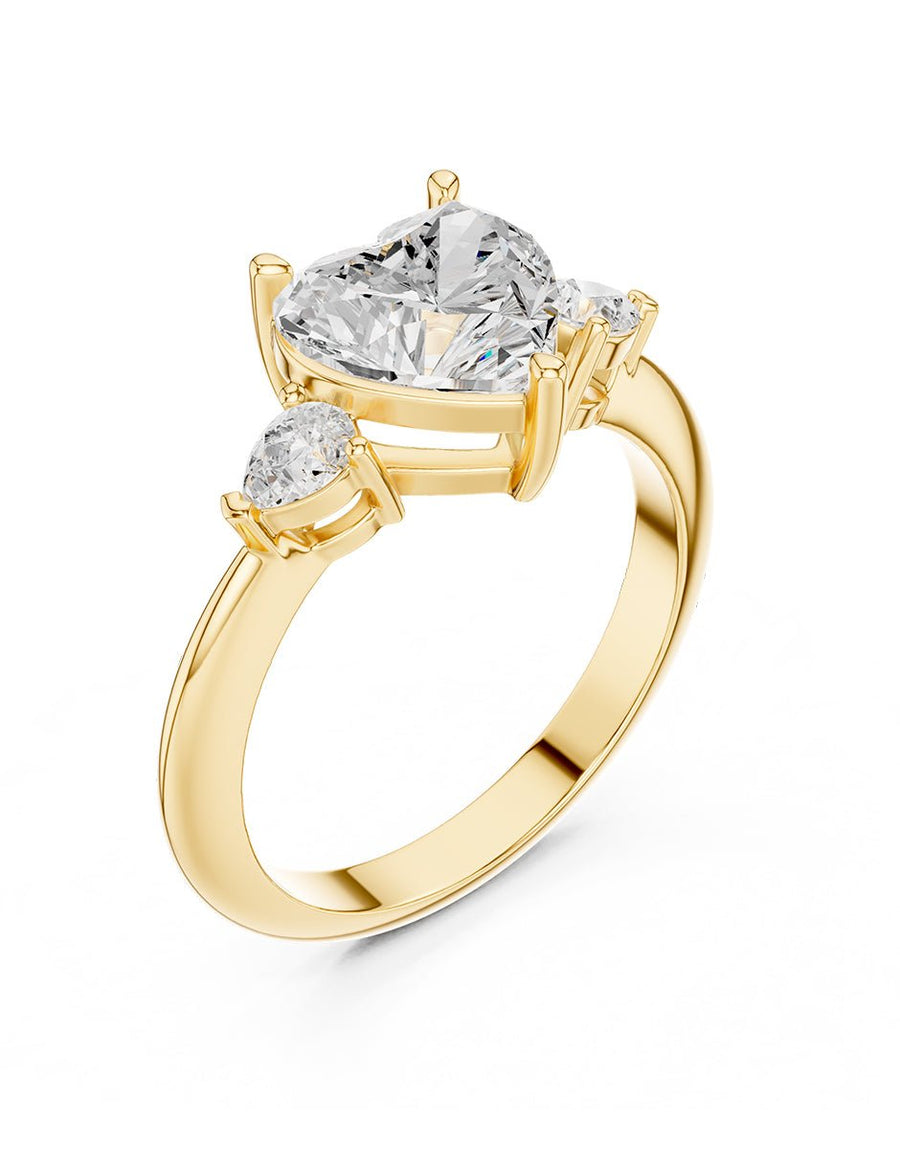 Anillo de compromiso - tres piedras - AMORE506-HE-LG