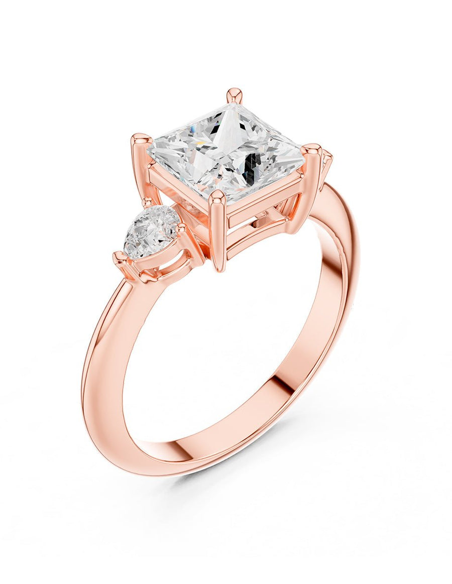 Anillo de compromiso - tres piedras - AMORE506-PR-LG