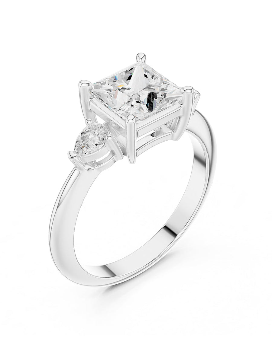 Anillo de compromiso - tres piedras - AMORE506-PR-LG