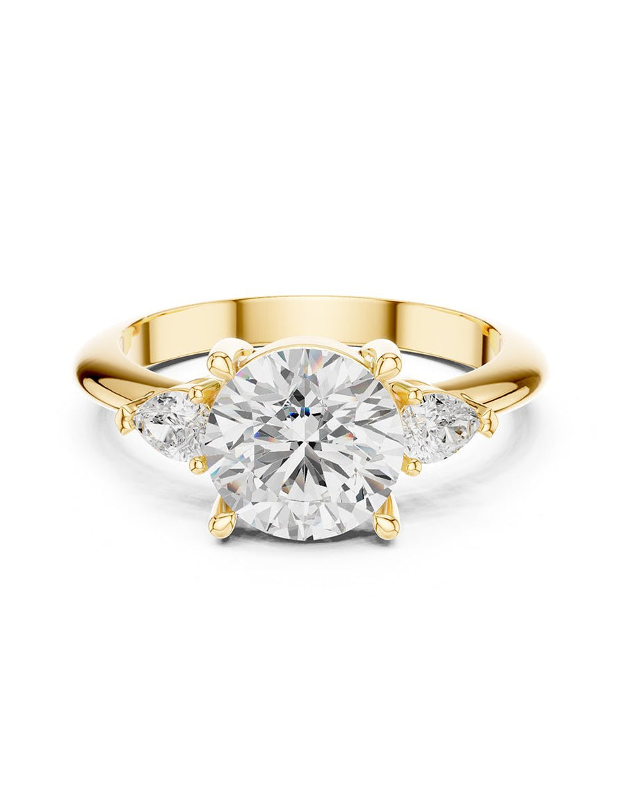 Anillo de compromiso - tres piedras - AMORE506-RD-LG