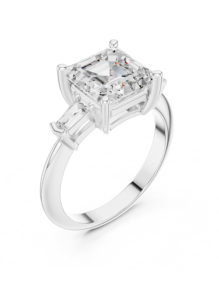 Anillo de compromiso - tres piedras - AMORE507-AS-LG