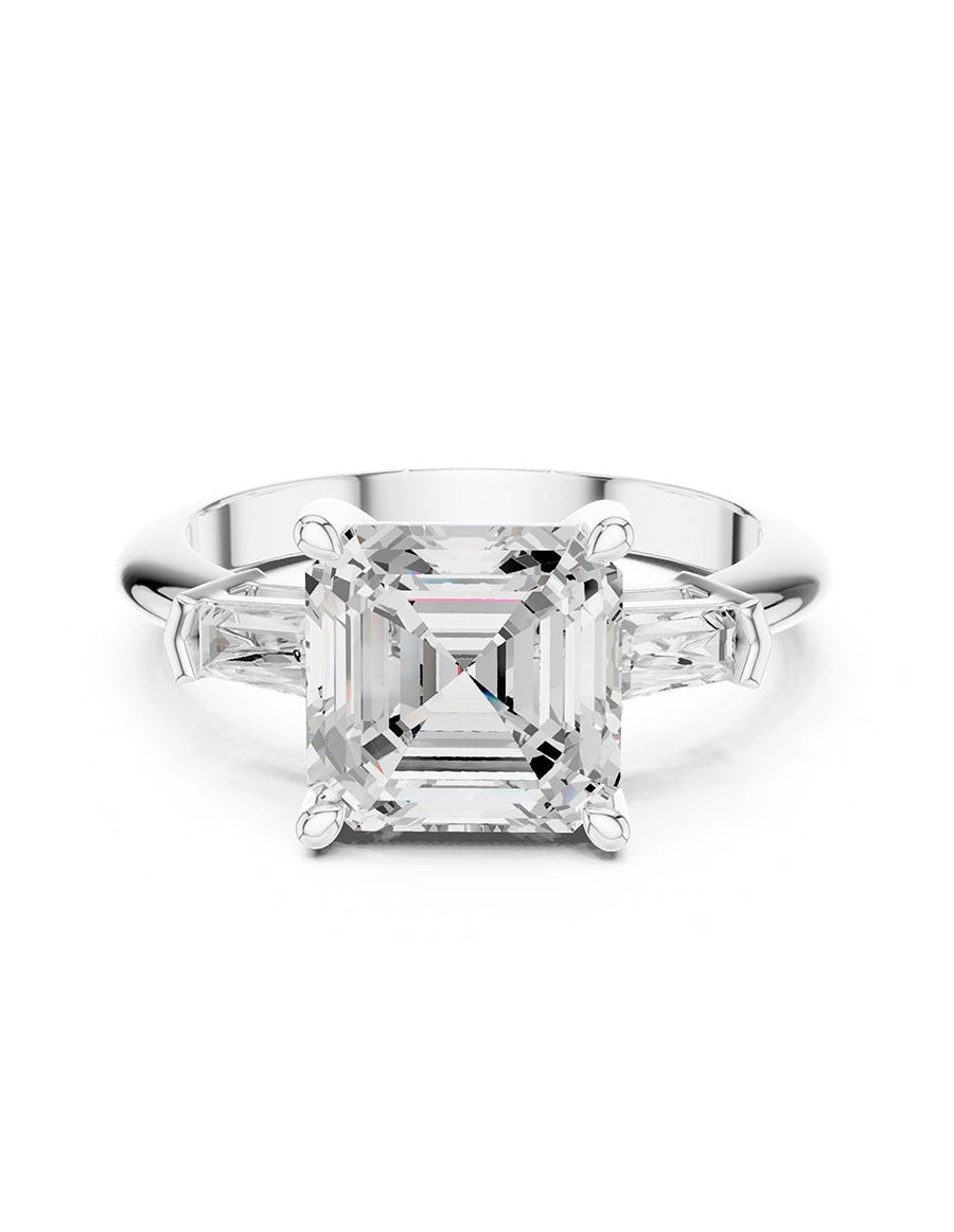 Anillo de compromiso - tres piedras - AMORE507-AS-LG