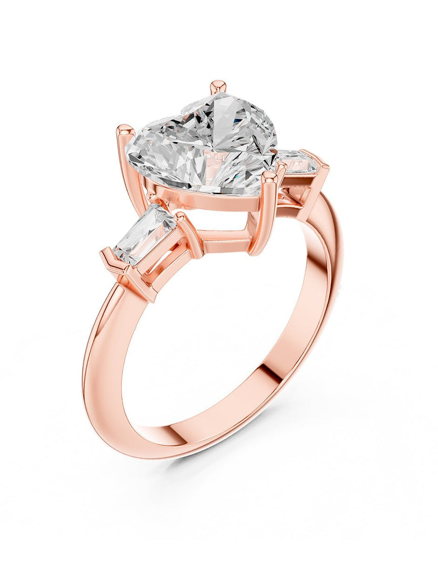Anillo de compromiso - tres piedras - AMORE507-HE-LG