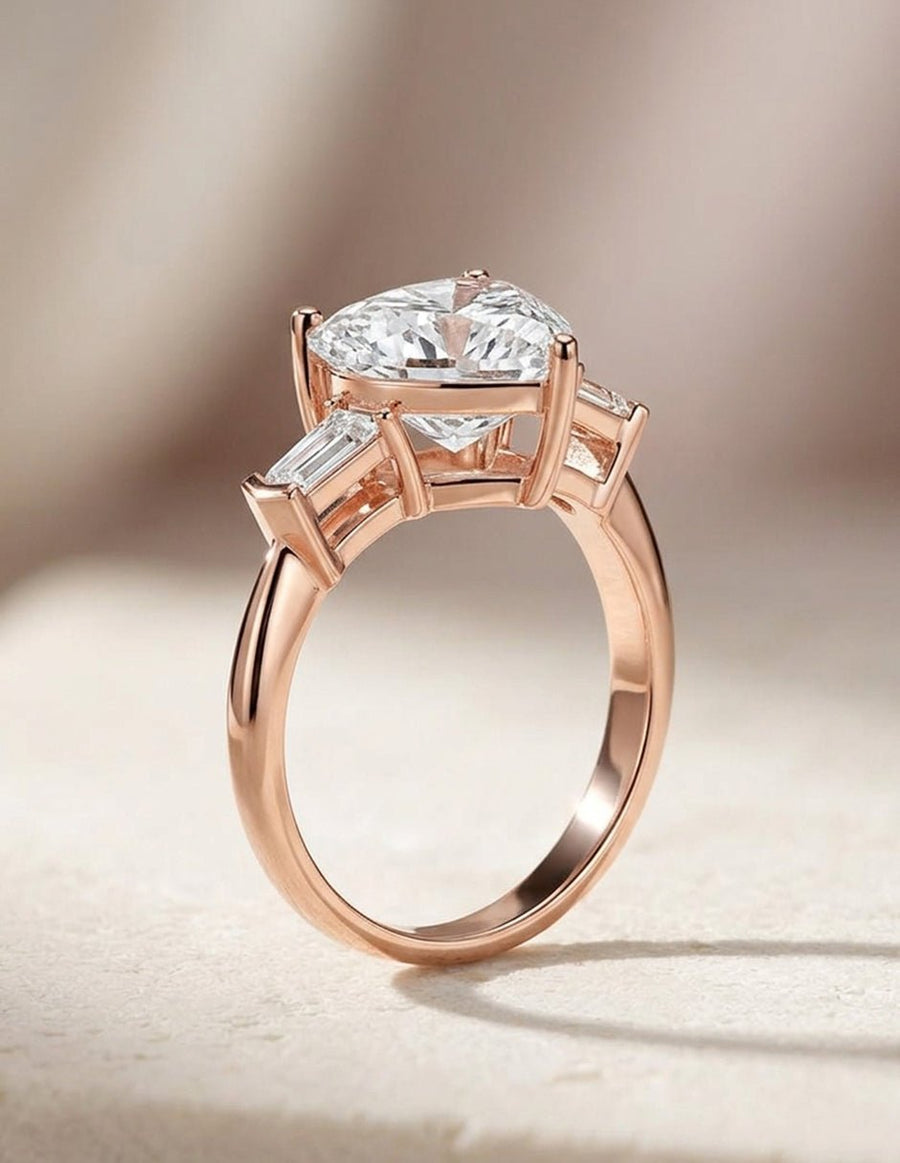 Anillo de compromiso - tres piedras - AMORE507-HE-LG