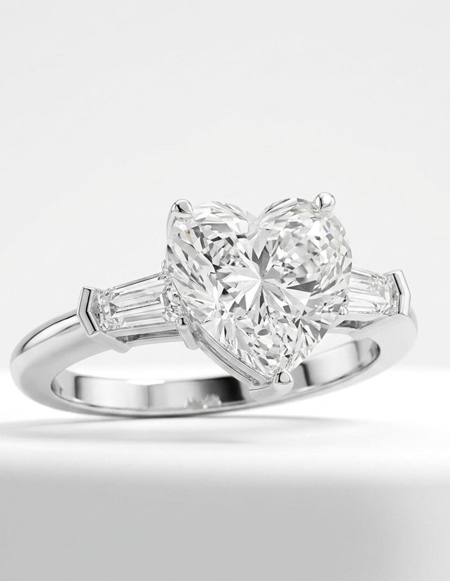 Montura para personalizar - tres piedras - AMORE507-HE