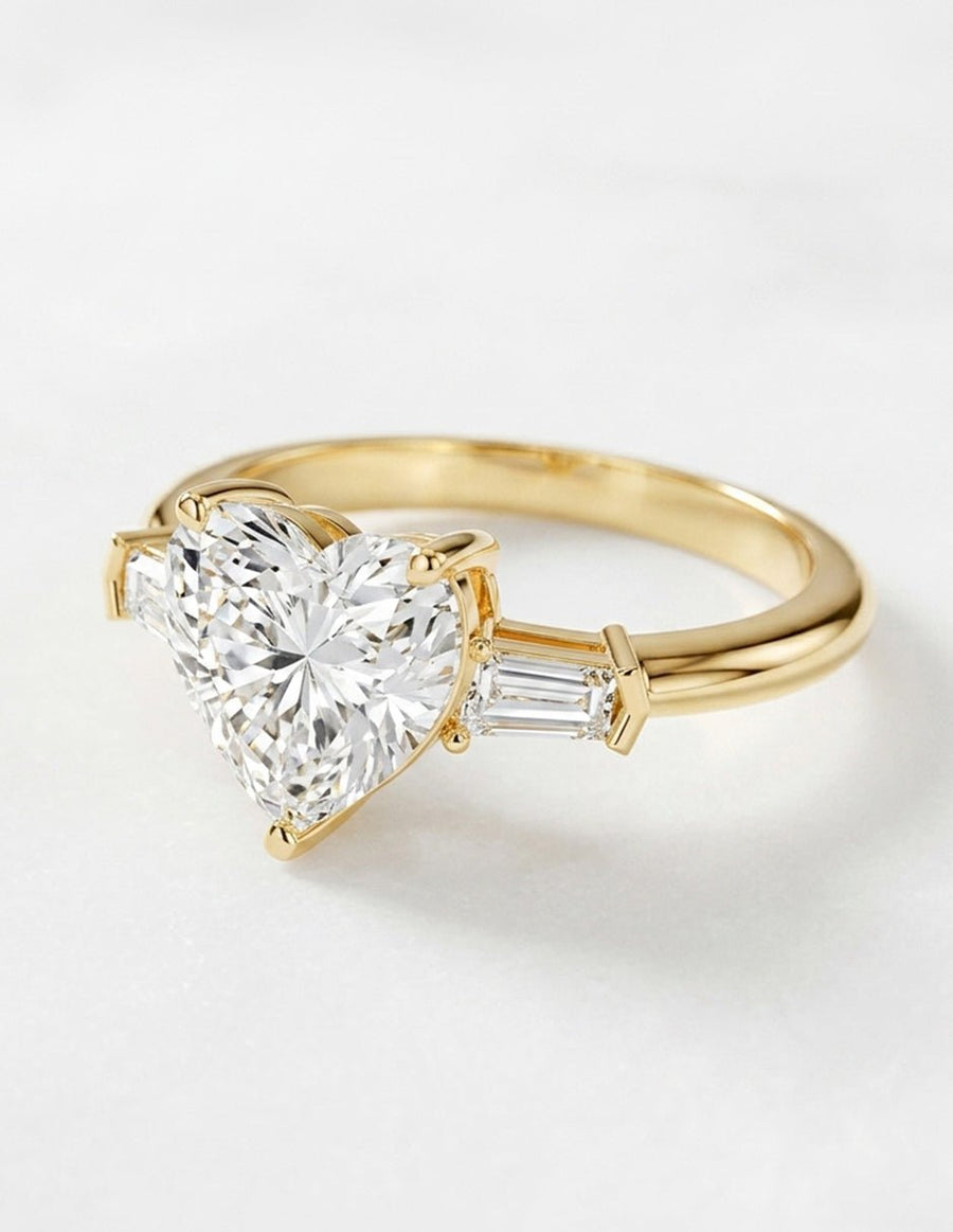 Anillo de compromiso - tres piedras - AMORE507-HE-LG