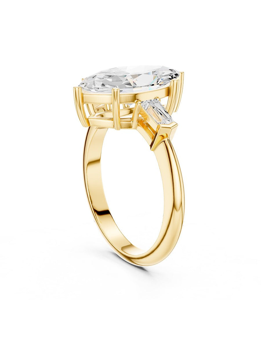Anillo de compromiso - tres piedras - AMORE507-MQ-LG