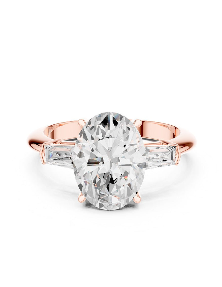 Anillo de compromiso - tres piedras - AMORE507-OV-LG