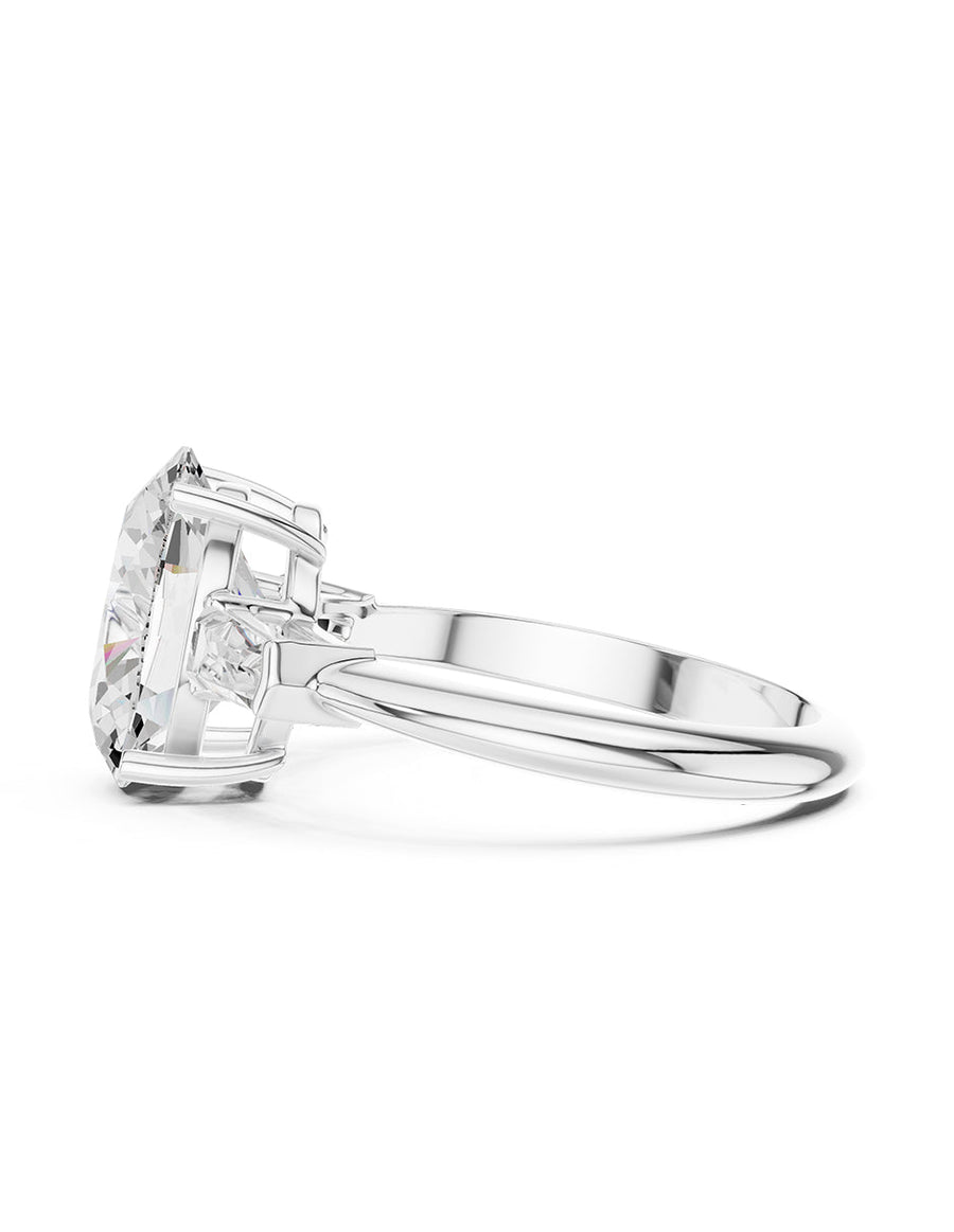 Anillo de compromiso - tres piedras - AMORE507-OV-LG