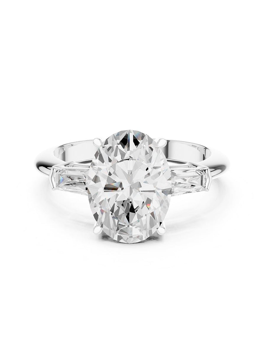 Anillo de compromiso - tres piedras - AMORE507-OV-LG
