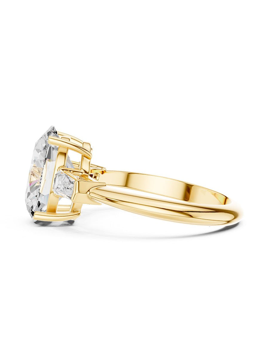 Anillo de compromiso - tres piedras - AMORE507-OV-LG
