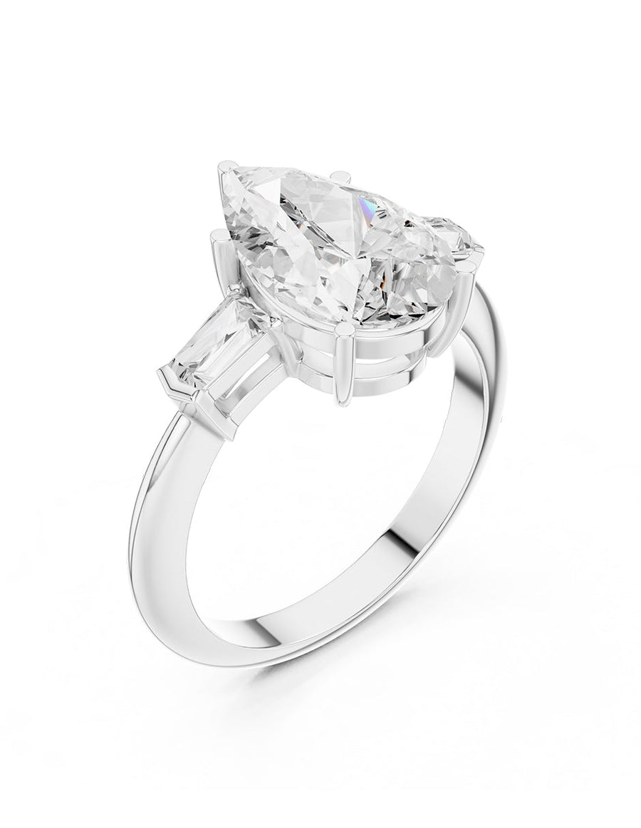 Anillo de compromiso - tres piedras - AMORE507-PE-LG