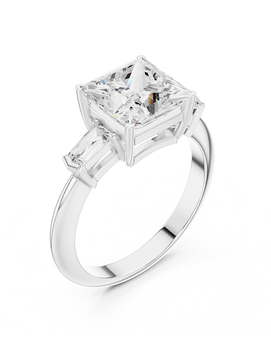 Anillo de compromiso - tres piedras - AMORE507-PR-LG