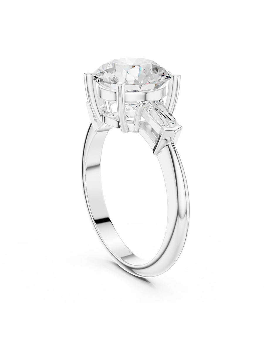 Anillo de compromiso - tres piedras - AMORE507-RD-LG