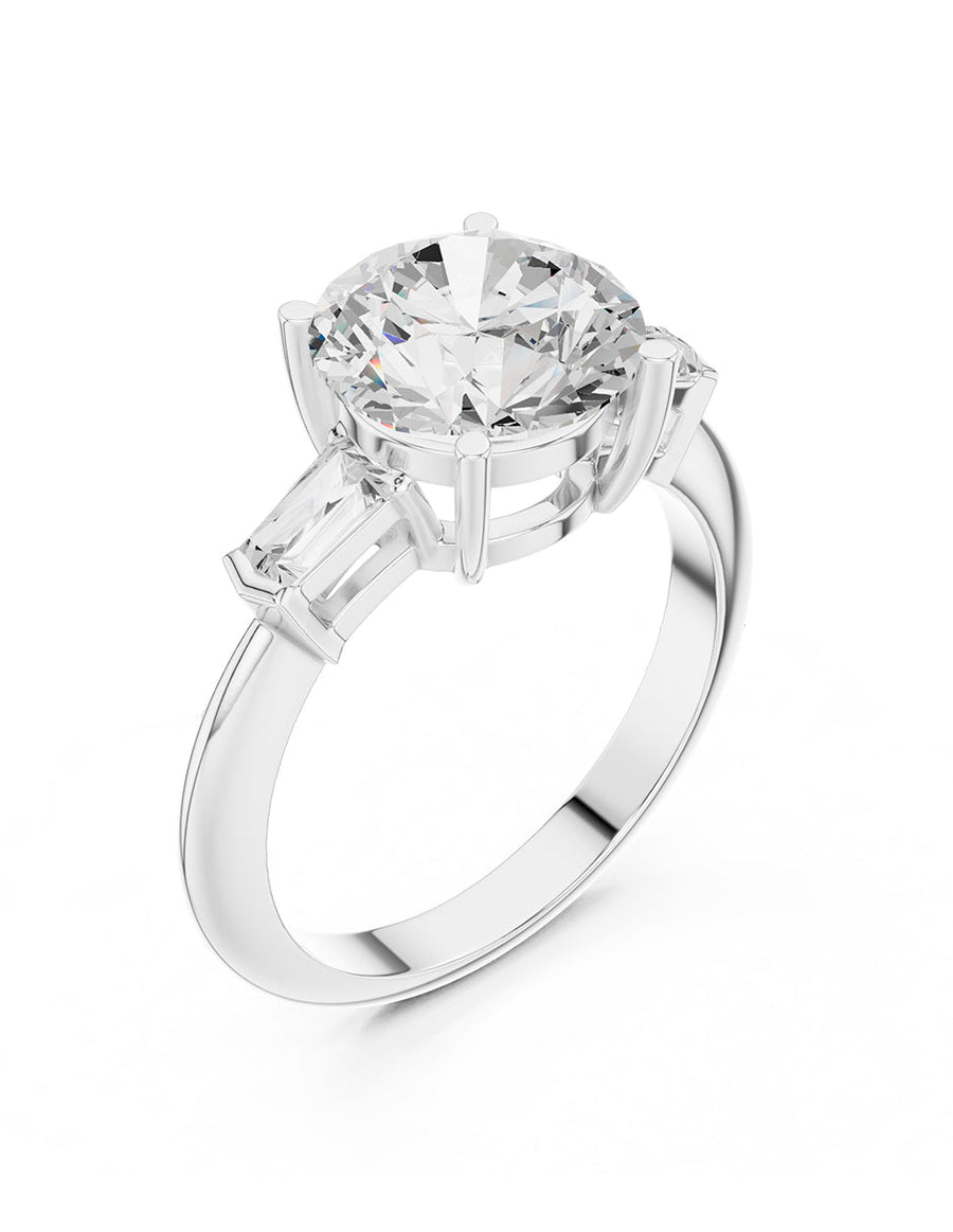 Anillo de compromiso - tres piedras - AMORE507-RD-LG