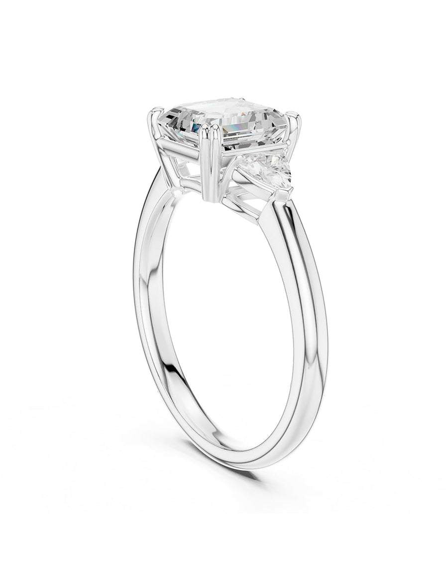 Anillo de compromiso - tres piedras - AMORE508-AS-LG