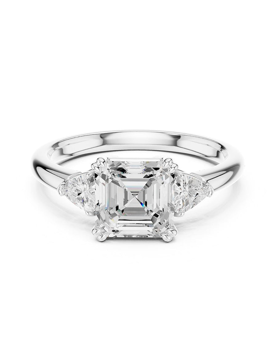 Anillo de compromiso - tres piedras - AMORE508-AS-LG