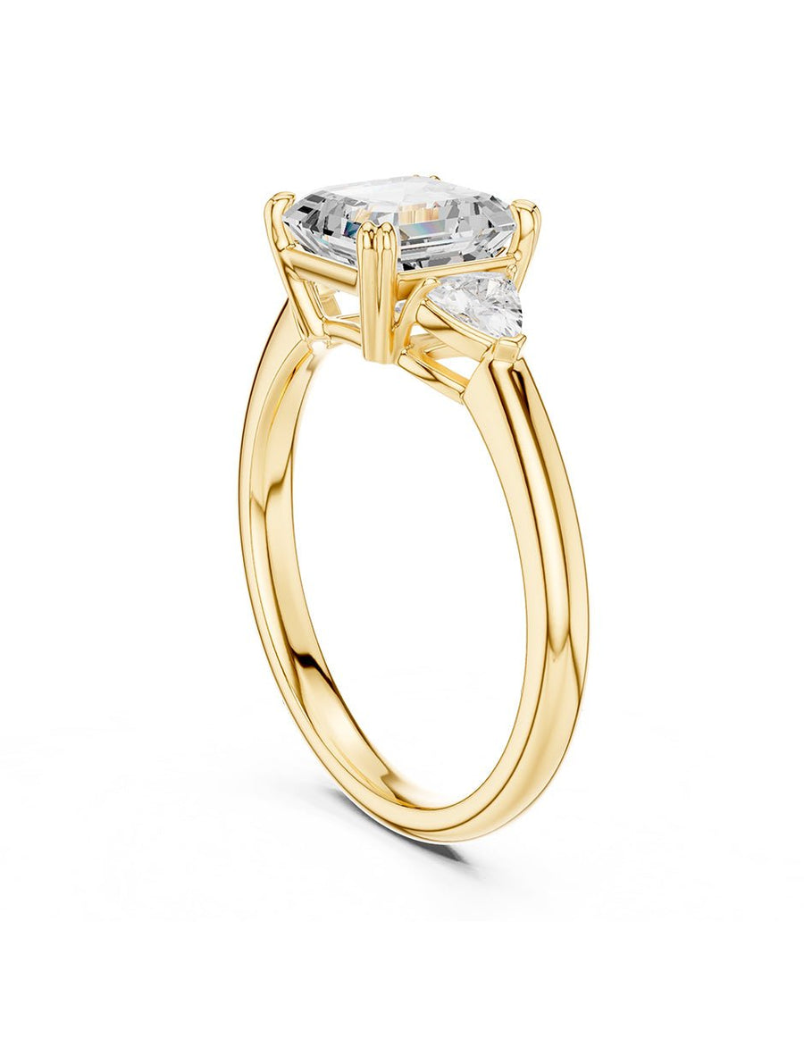 Anillo de compromiso - tres piedras - AMORE508-AS-LG