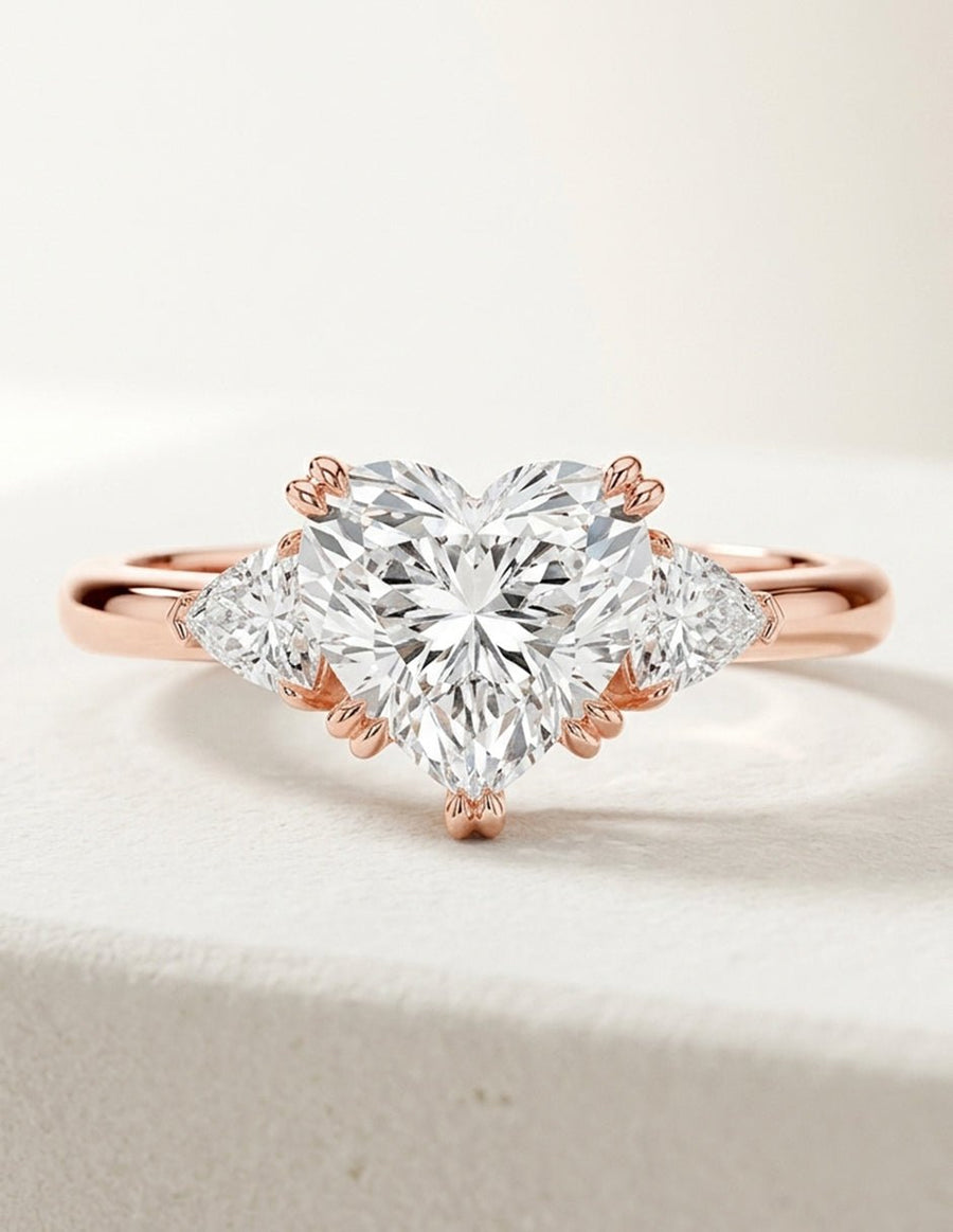 Anillo de compromiso - tres piedras - AMORE508-HE-LG