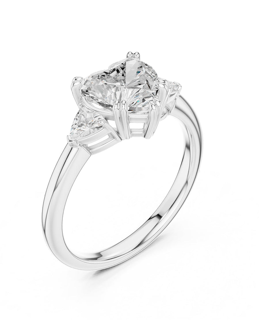 Anillo de compromiso - tres piedras - AMORE508-HE-LG