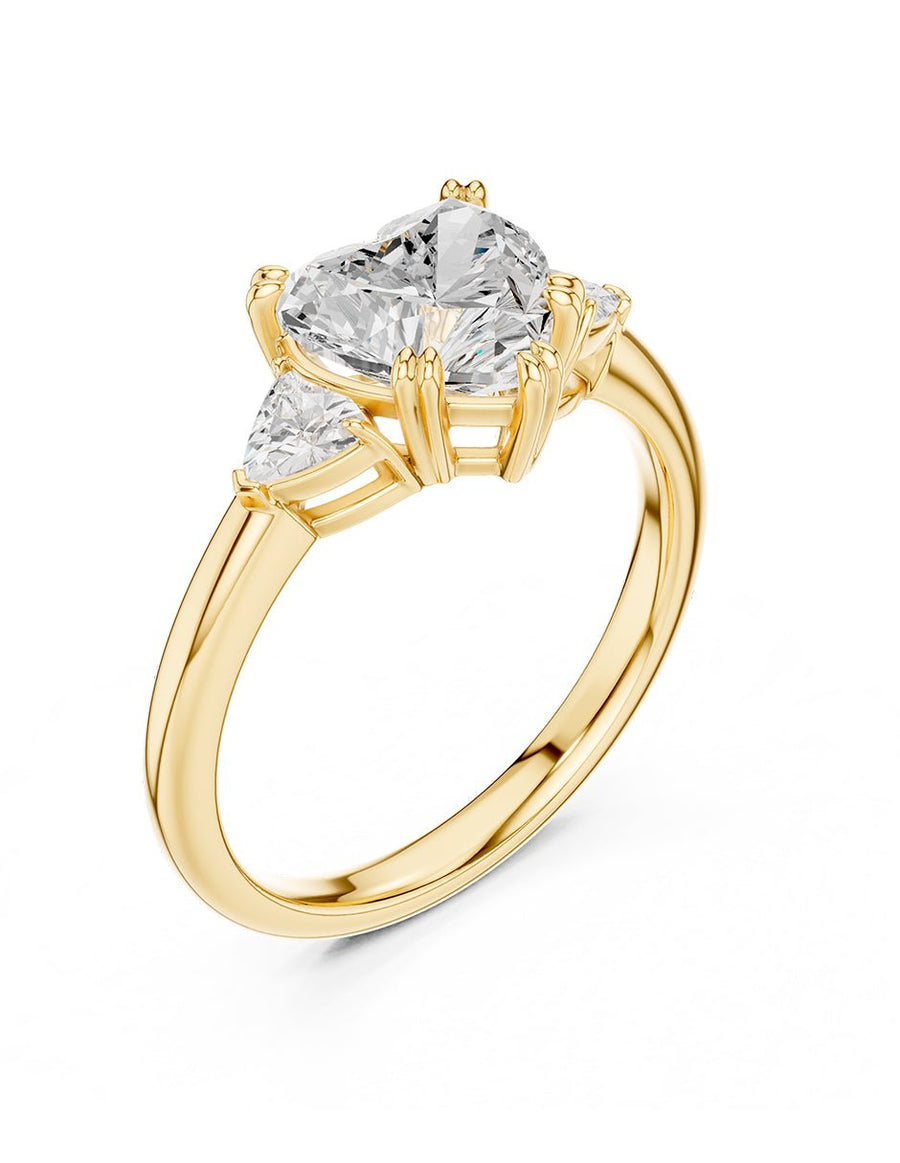 Anillo de compromiso - tres piedras - AMORE508-HE-LG