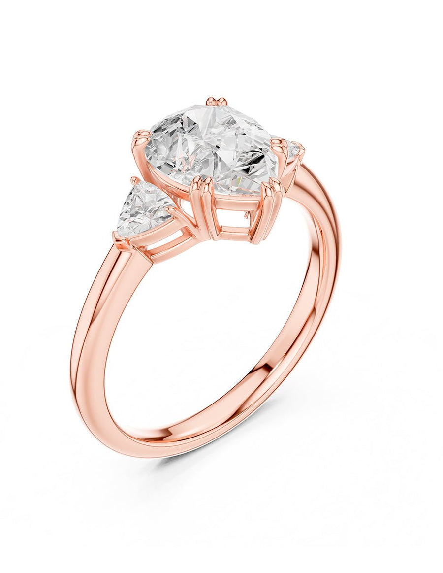 Anillo de compromiso - tres piedras - AMORE508-PE-LG