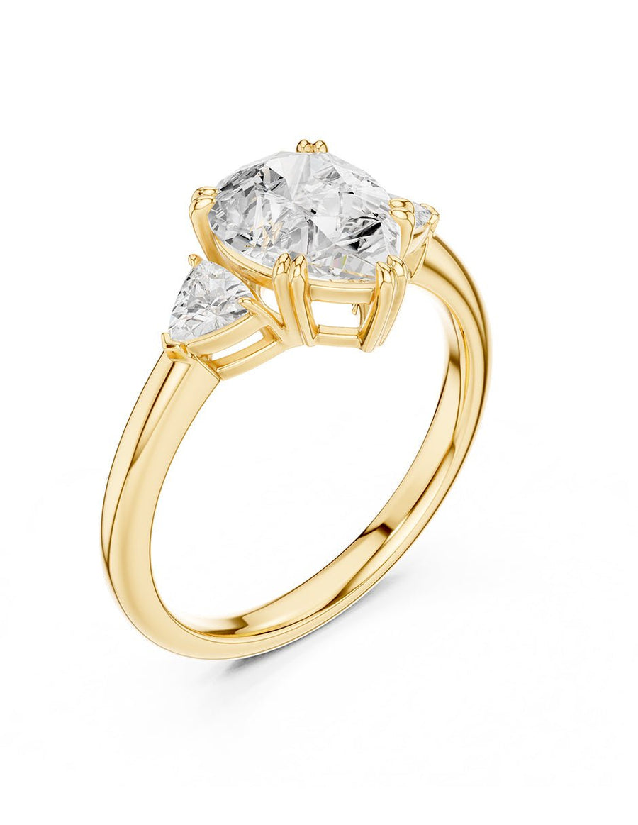 Anillo de compromiso - tres piedras - AMORE508-PE-LG
