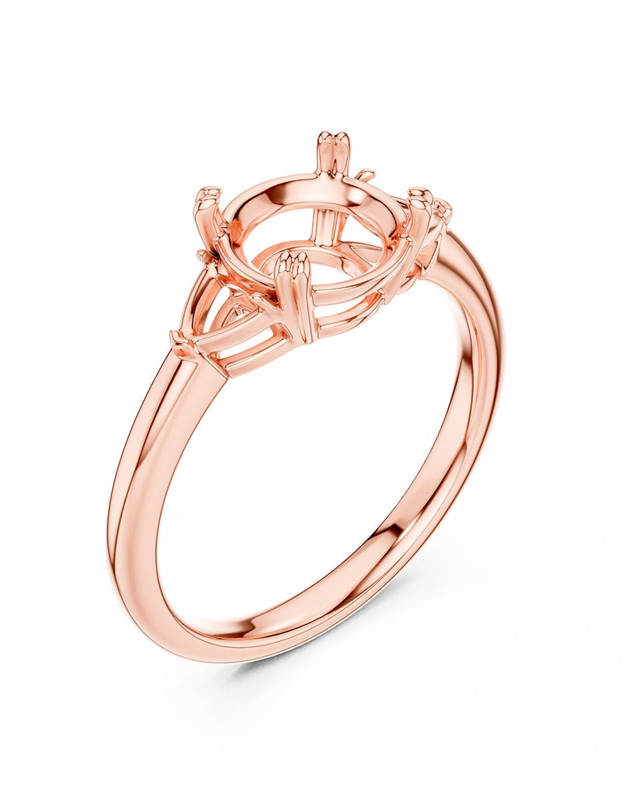 Anillo de compromiso - tres piedras - AMORE508-RD-LG