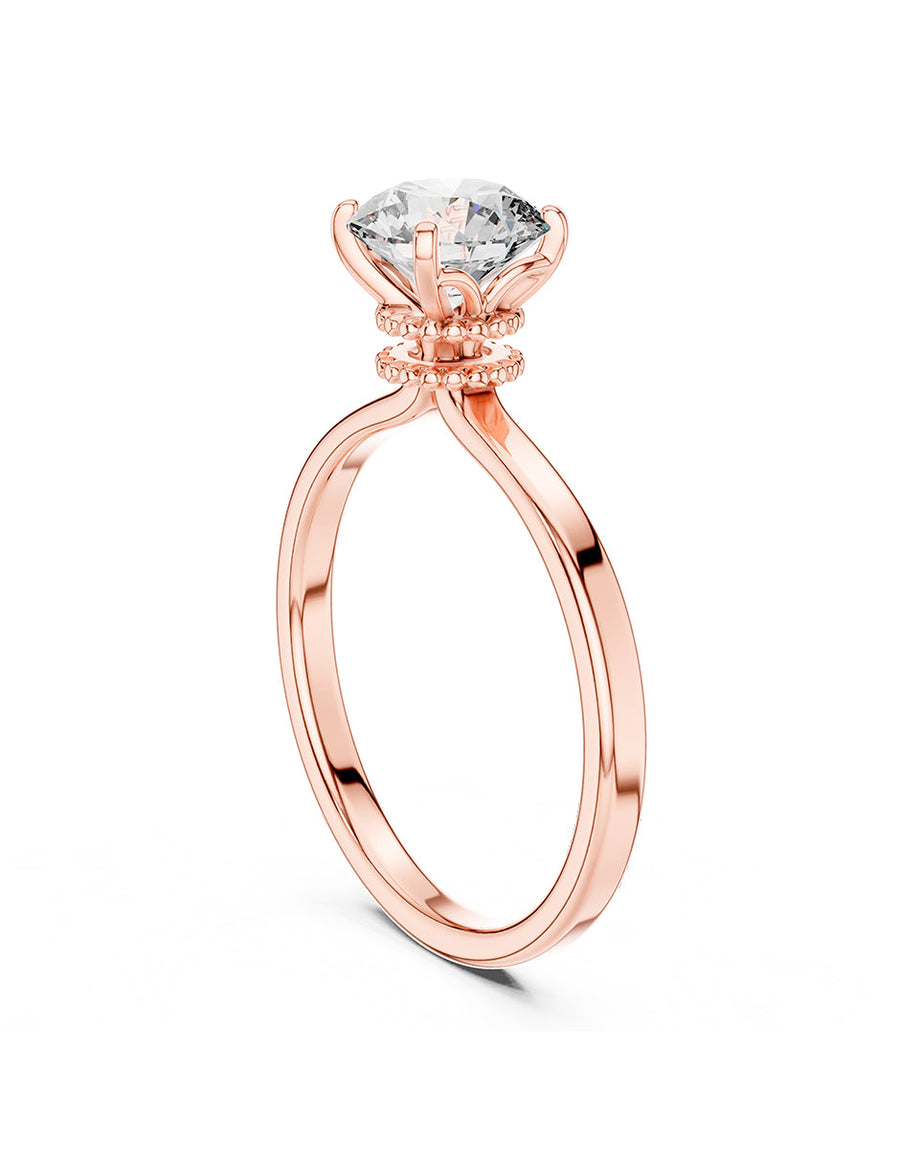 Anillo de Compromiso - solitario - AMORE51-RD-CZ
