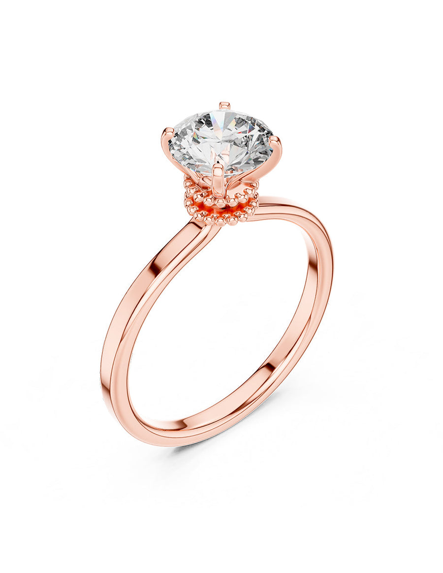 Anillo de Compromiso - solitario - AMORE51-RD-CZ