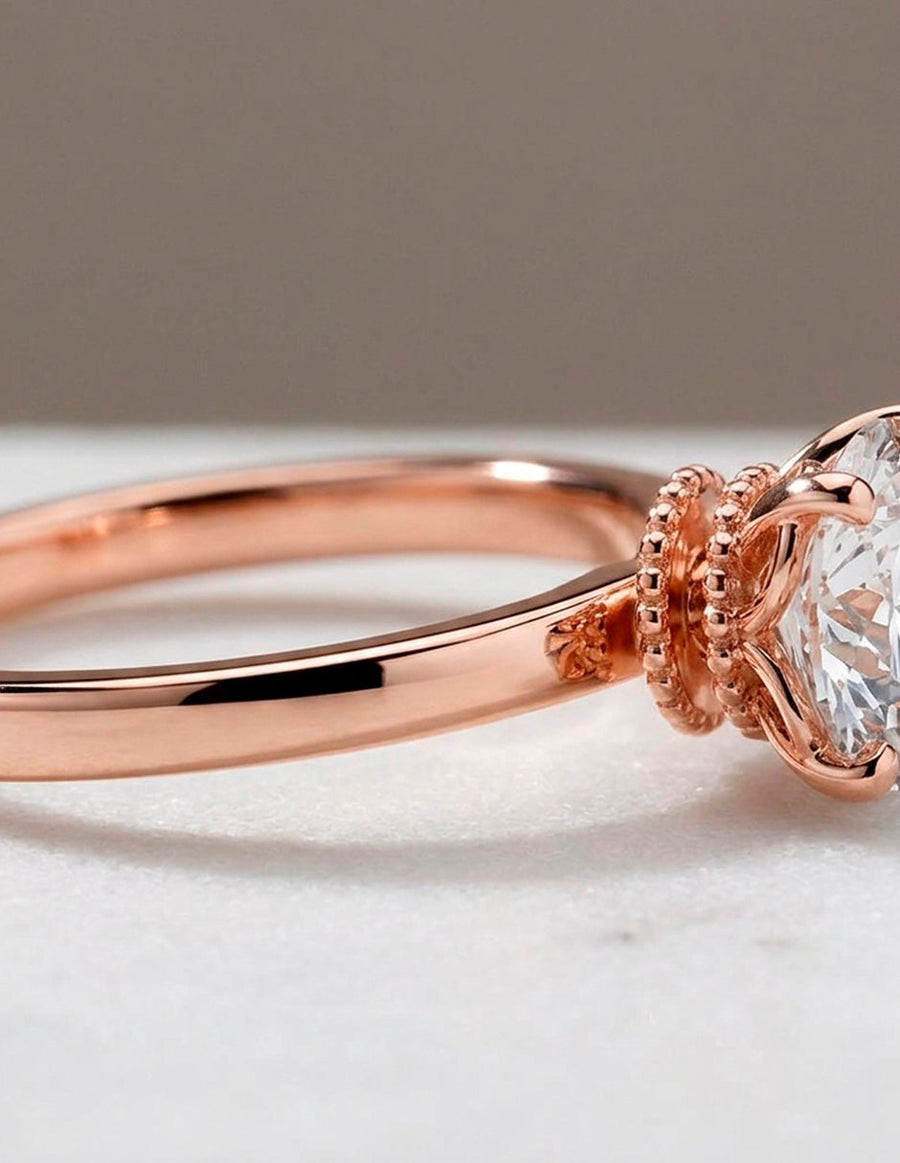 Anillo de Compromiso - solitario - AMORE51-RD-CZ