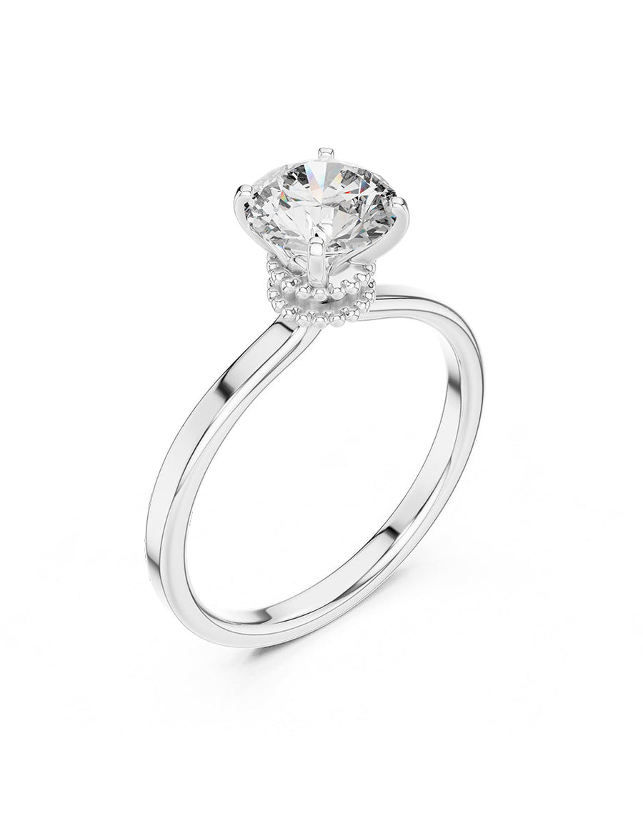 Anillo de Compromiso - solitario - AMORE51-RD-CZ