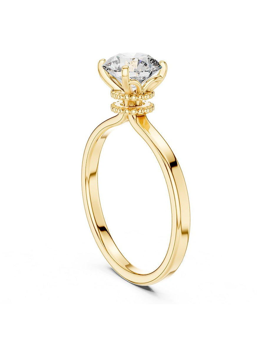 Anillo de Compromiso - solitario - AMORE51-RD-CZ