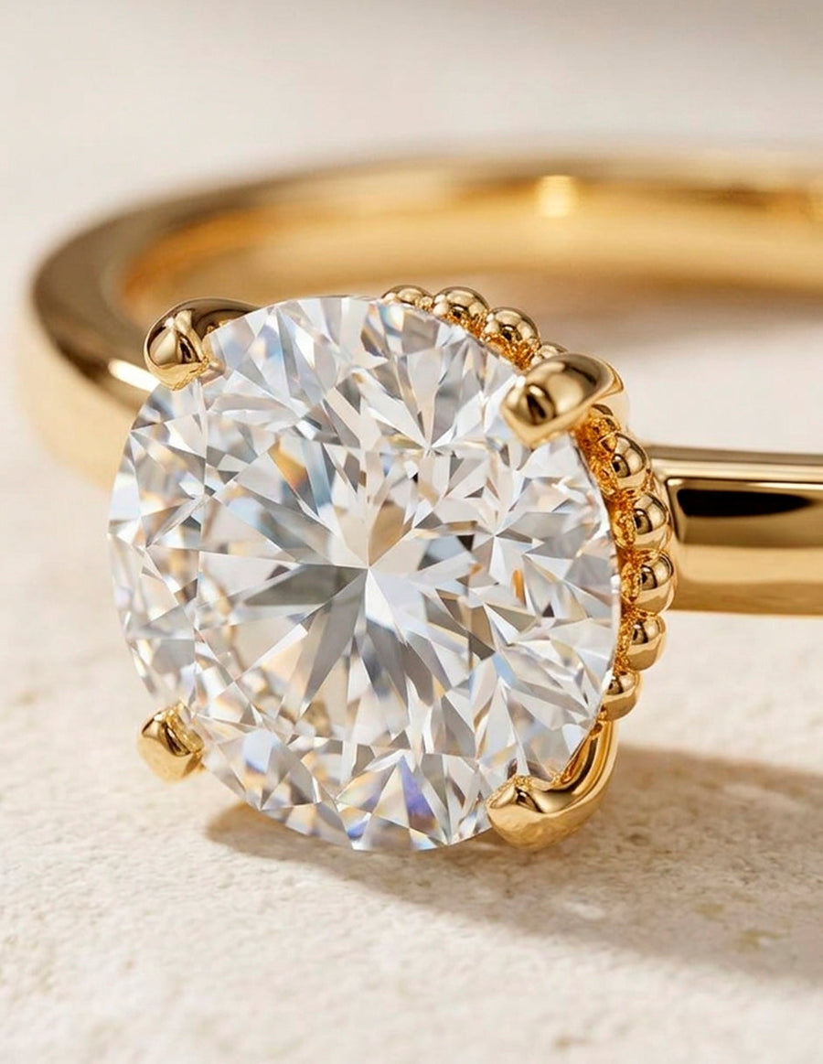 Anillo de Compromiso - solitario - AMORE51-RD-CZ