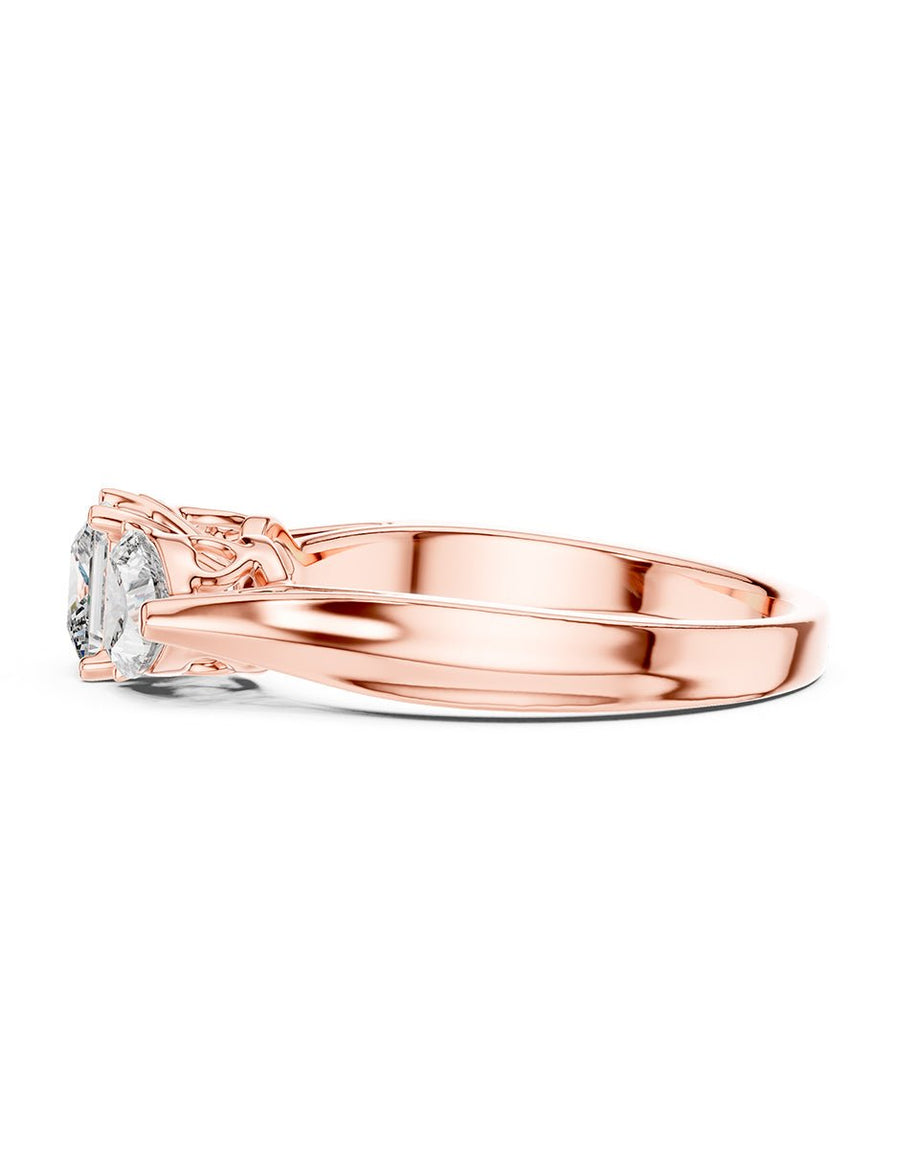 Anillo de compromiso - tres piedras - AMORE510-PR-LG