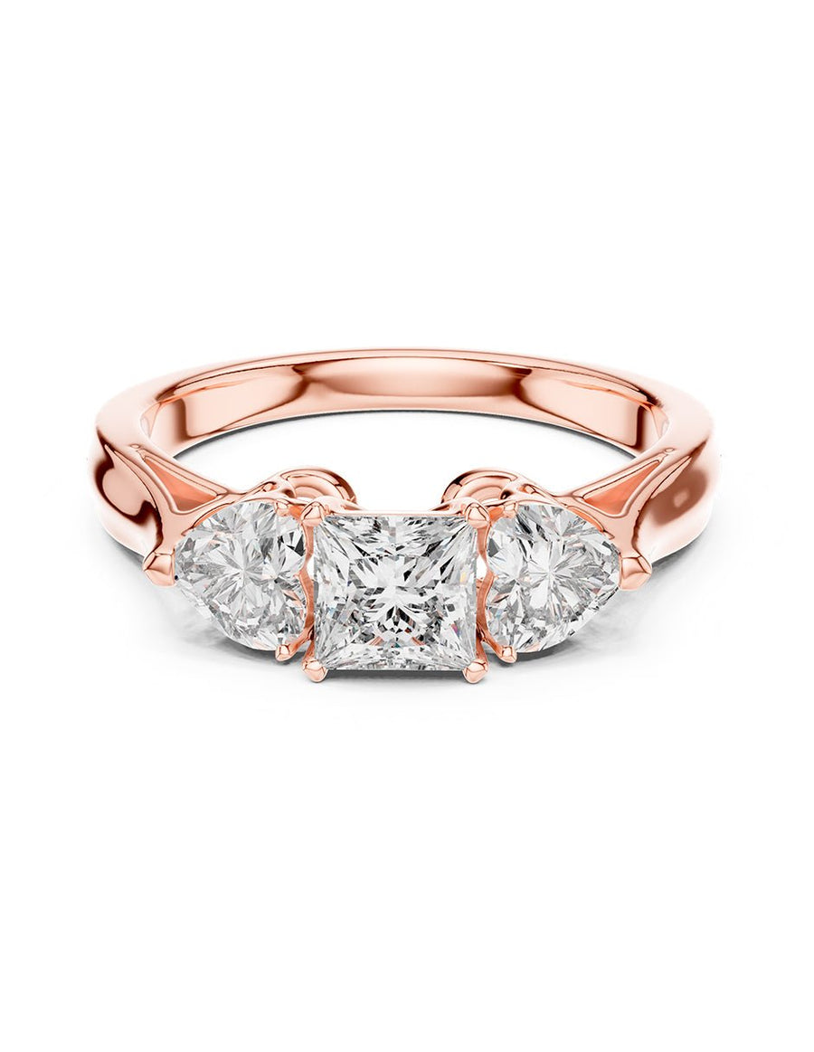 Anillo de compromiso - tres piedras - AMORE510-PR-LG